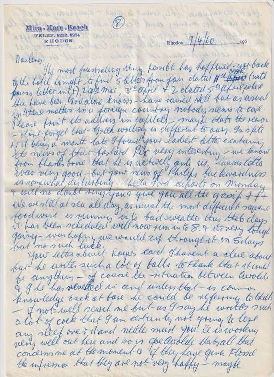 A handwritten letter on hotel notepaper, dated 1960 — shown as an example of the kind of paperwork that dates a job